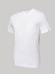 T-shirt hvid, med lomme